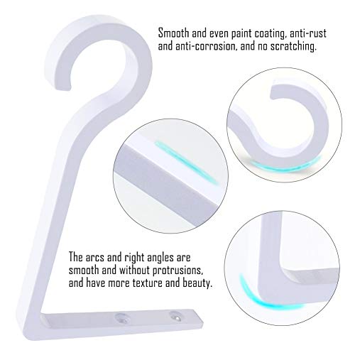 6inch Al-Alloy Hanging Plant Bracket White 2 Pack | Hanging Bird Feeder, Lantern, Flower Basket | Rust-proof | Max 22lb Load | Shepherd Hooks | Outdoor Indoor, Screws & Anchors - color: White, size: 6in Aluminum Alloy