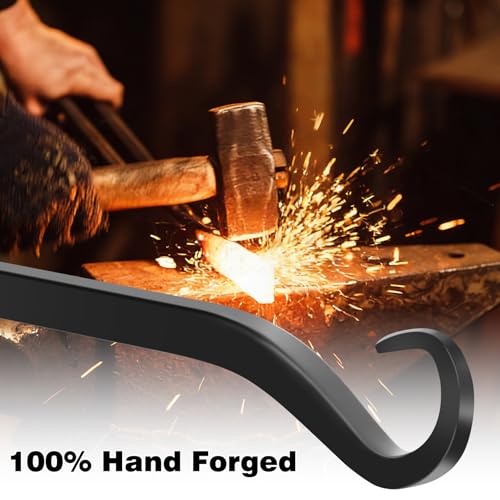 Gtongoko 12" Heavy Duty Outdoor Plant Hanger Wall Bracket, 2 Pack | 48lb Capacity,Rust-Resistant Finish,Easy Installation,Fit Hanging Baskets,Ideal for Bird Feeders & Lanterns - size: 12 Inch, style: L-shape
