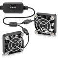 40mm x 10mm Mini 5V USB DC Brushless High Speed Computer Cooling for 3D Printer Electronic Cabinet Helmet Terrarium Ventilation Replacement Cooler 2-Pack - size: 4010 USB