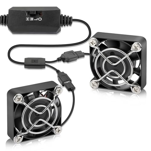 40mm x 10mm Mini 5V USB DC Brushless High Speed Computer Cooling for 3D Printer Electronic Cabinet Helmet Terrarium Ventilation Replacement Cooler 2-Pack - size: 4010 USB