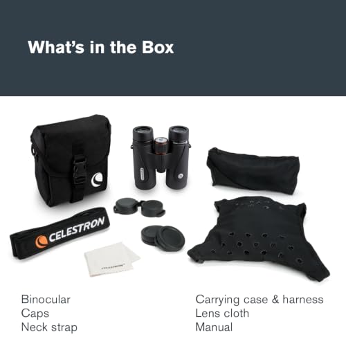 Celestron TrailSeeker ED 10x42 Binoculars for Wildlife Viewing – ED Glass | ED Glass for Sharp Detail, Phase & Dielectric-Coated BaK-4 Prisms, Fully Broadband Multi-Coated, Magnesium Alloy Body - style: TrailSeeker ED 10X42