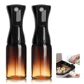 Premium Oil Sprayer for Cooking – Fine Fan Mist Olive Oil Sprayer for Air Fryer – Dark UV-Blocking Glass Bottle, Refillable, 150ml (2Pc Premium Dark Black) - style: 2Pc Premium Dark Black
