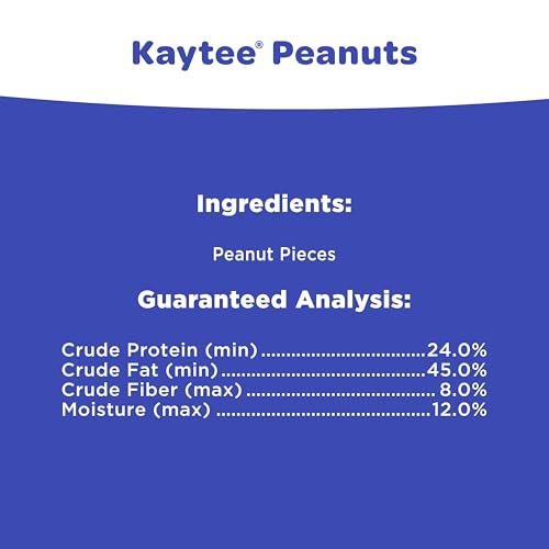 Kaytee Peanuts Wild Bird Food, High in Fat and Protein | Attract birds year-round. Bird food for outside feeders with peanut pieces. No hulls, 100% edible, nuts for birds - size: 11 Pound (Pack of 1)