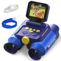 Binoculars for Kids with Night Vision,48MP Photo & 1080P Video(Blue) | 10X Optical Zoom Digital Binoculars with 2.4" IPS Screen, 20 Built-in Games, STEM Outdoor Toys Gift for Boys Girls Age 4-12 - color: Blue