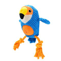 Blue Parrot Bird Dog Chew Toy, 11.0 in, Squeaker Rope Treat Toy | Pineapple Fleece, PP Cotton Filled, Nylon Reinforced Rope, Crinkle Paper, Bite Resistant, Interactive Play, Small Medium Dogs - color: Blue Parrot