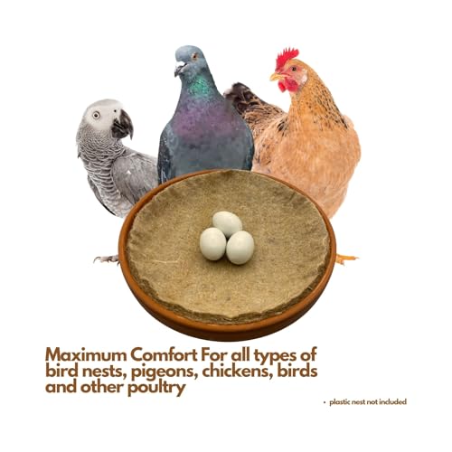 Jute Pigeon Nest Material Chicken Nest Box Liners Nesting Bird Nest Pigeon Breeding Accessories Pigeon Nest Pads Chicken Coop Bedding Nest Breeding Poultry Supplies Pad for bird eggs. (5 pack)