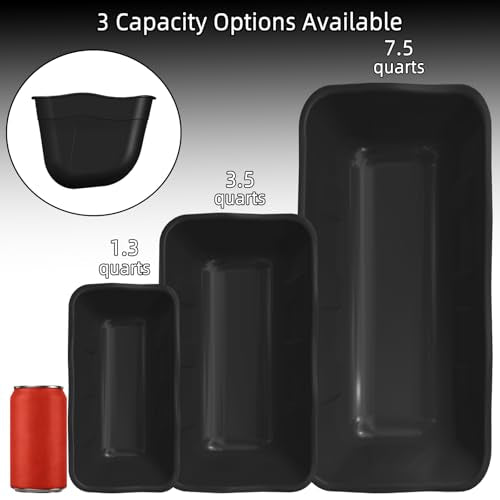 Hanging Chicken Feeders,Duck Feeder Waterer,Small Feed Trough 1.3 Quart 6 Pack,Hanging Fence Feed Trough for Poultry,Black - color: Black, size: 1.3 Quart (6 Pack)