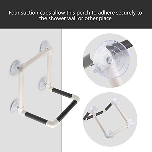 Parrot & Shower Perch for Bird Cage Accessories Bath Stand Supplies Medium/Large Birds