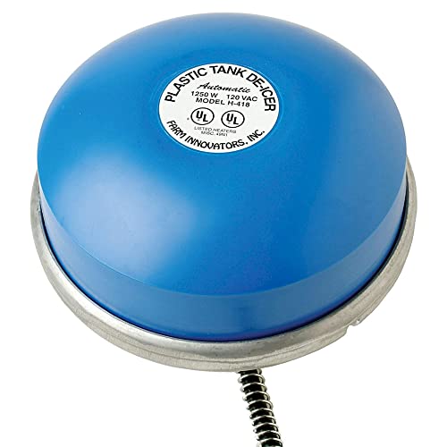 Farm Innovators H-418 Ice Chaser 1250 Watt Cast Aluminum Floating Tank Deicer with Self Regulating Thermostat (4 Pack) - color: Floating, size: 4 Pack