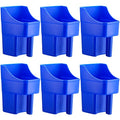 6 Pcs Plastic Feed Scoop Enclosed Feed Scoop with Measure Marks Heavy Duty Durable Stackable for Horse Goat Ranchers Livestock Homesteaders Feeding Supplies (Blue) - color: Blue