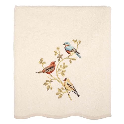 Avanti Linens - 3pc Towel Set, Soft & Absorbent Cotton Towels (Premier Songbirds Collection)