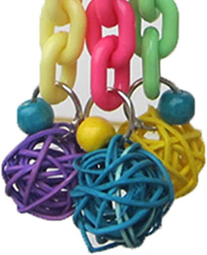 Litewoo Bird Rattan Balls Chew Toy Parrot Trim Beak for Parakeet Cockatiel Lovebird Budgie Finch Conure Canary Quaker Cage Accessories - color: Toy3