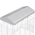 ROOMTEC 8 x 4 FT Outdoor Dog Kennel Cover, Replacement Canopy Only | Silver, 210D Coated Oxford, Waterproof, UV, 12 Secure Fasteners, Designed for ROOMTEC Kennels - size: 8.0"L x 4.0"W x 1.5"H