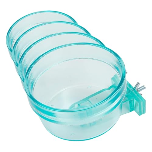 Lixit Quick Lock Removable Cage Bowls for Rabbits, Birds, Dogs, Cats, Gunea Pigs and Other Small Animals. (20oz, Aqua) (Pack of 4) - size: 20oz (Pack of 4)