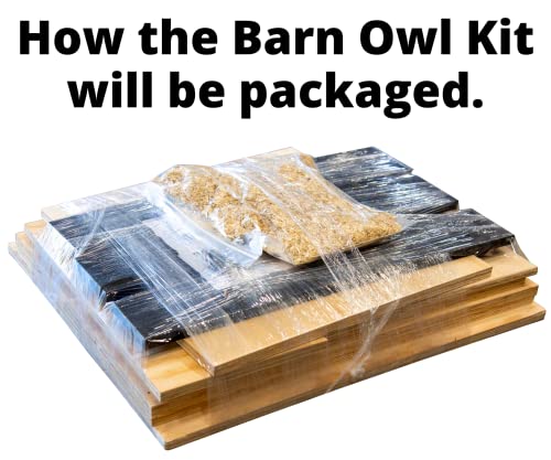 Barn Owl Nesting Box: Do It Yourself Assembly Kit Owl House- Build Your Own Barn Owl Box - Screws, Mounting Hardware, Instructions and Nesting Material Included