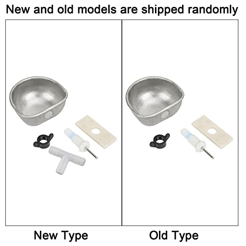 10PCS Rabbit Feeder Bowls, Rabbit Drinker Rabbit Nipple Water Bowl Stainless Steel Nipple Drinking Water Bowl Hanging Cage Bowl Feeding Tool for Rabbit Squirrels Chinchilla Hamster