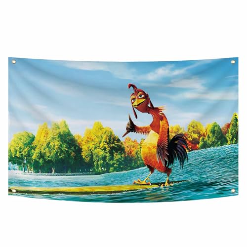 Funny Chicken Flag 3X5 Feet SIX Banner College Dorm Room | Man Cave Frat Wall Outdoor Decor,With 4 Brass Grommets - color: G4
