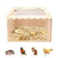 Chicken Brooder Box,Large Size, 15.74"x11.81"x 11.81", Wooden Brooder Box for Chicks, Animal Playpen with Top for Chickens for Chicks, Hamsters, Turtles, Reptiles
