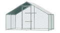 Large Metal Chicken Coop Heavy Duty Chicken Pens Outdoor with Top Walk in Poultry Cage Chicken Run Dog Kennel with Water Resident and Anti-UV Cover for Yard with Cover Duck Rabbit Cage - size: 117.6"L x 79.2"W x 79.2"H