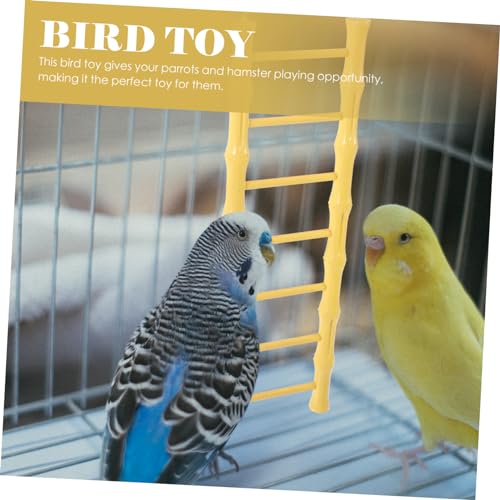 Toyvian Hamster Ladder, Hanging Bird Ladder Cage Accessory | Wooden Climbing Step For Small Birds And Hamsters For Cage Exercise And Habitat Decoration