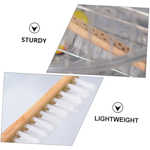 Totority 1pc Handle Bird Cage Cleaning Brush Bristles Easy to Clean Hard Reach Areas Essential Cleaning Supplies for Parrots and Other Birds