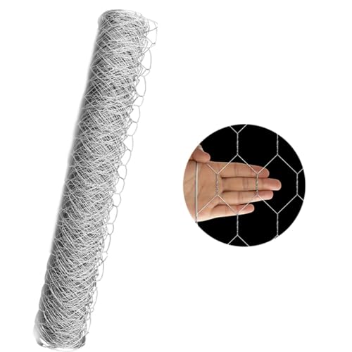 WFLNHB Hexagonal Chicken Wire Poultry Netting Galvanized Mesh Garden Fence Barrier Fence Mesh Roll 4Feet x 150Feet - size: 4FTx150FT