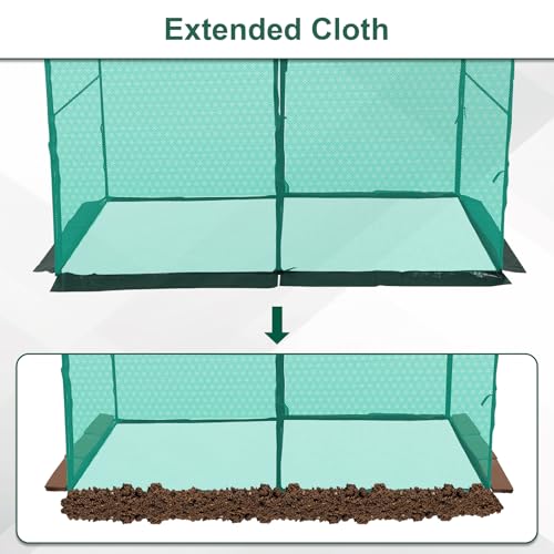 Crop Cage Plant Protection Tent 6.5 x 10 x 6.5 Feet | Easy to Install Protection Garden Cages, Crop Cages with Storage Bag Suitable for Garden Patio Lawn - size: 6.5 x 10 x 6.5 FT