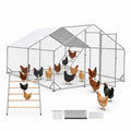 Heavy Duty Metal Chicken Coop with Hardware Cloth (117.99" L x 118.01" W x 78" H) - size: 117.99"L x 118.01"W x 78"H