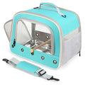 Bird Travel Carrier Cage for Medium Parrot, Portable Bag with Metal Tray to Carry and Transport Medium and Large Birds Like African Grey, Long Tail Cockatiel (Green, Large Carrier) - color: Green
