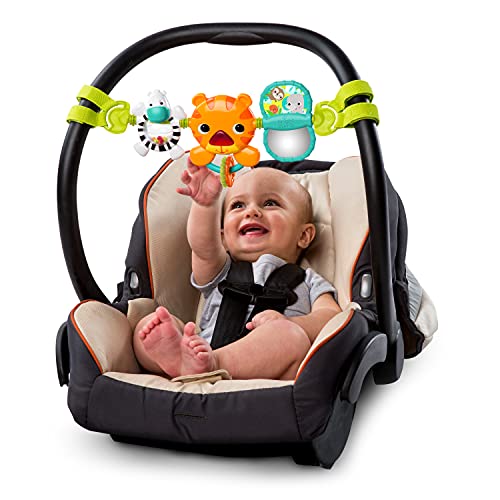 Bright Starts Take Along Musical Carrier Baby Activity Toy Bar, Hanging Car Seat Toy, 4 Fun Melodies, Fine Motor Skill Development Ages Newborn +, Multi-Color - color: Take Along