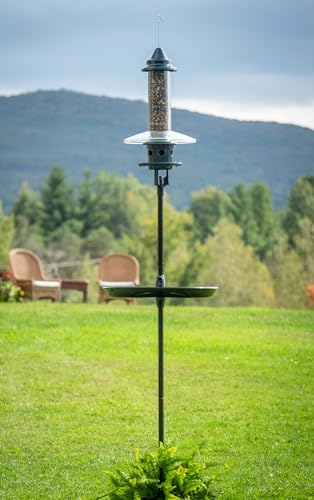 BirdsUP Single Pole for 1 Bird Feeder/Bird House, w/Bullseye Level and Torque Bar, 1-inch Outside Diameter, 5ft Installed