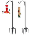Bird Feeder Pole, 60 Inch Shepherds Hooks for Outdoor with 5 Prong Base, Adjustable Heavy Duty Shepherds Hook for Plant Baskets, Hummingbird Feeder, Wedding Decor, Lanterns,2 Pack - size: 60 Inch