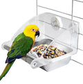 Bird Feeder for Cage,Parakeet Cage Feeder No Mess Bird Dish with Anti-Slip Stand Stainless Steel Parrot Bowl for Small Budgies Finches Canaries Cockatiels Lovebirds - color: 【Grey】