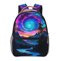 Galaxy Swirl Backpack for Women Men Teen Girls School Laptop College Cosmic Spiral Sky and Mountain Backpacks for Gifts Travel Hiking Work Camping, Polyester Lightweight Aesthetic Bookbag Back Pack - color: Galaxy37