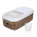 Dog Food Storage Container,6L/6~7Lbs Pet Food Container with Sliding Lid, Clear Storage Bin For Dog Puppy Dry Food Kibble with Measuaring Cup