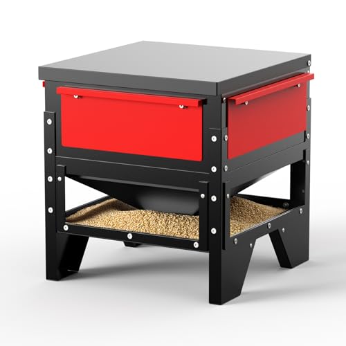 60-90lb Automatic Chicken Feeder | All Metal Poultry Feeder, No Waste Waterproof Chicken Feeder, Suitable for Geese, Ducks, Turkeys, Quails - size: 80LB