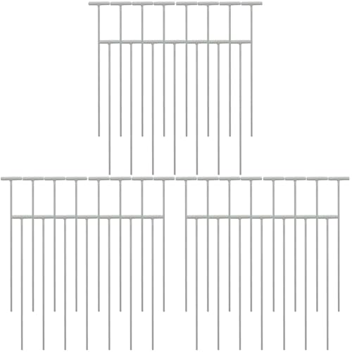 Amosfun 45pcs Pigeon Cage Door Bird Entrance - Iron T Shape One Way Bar Curtain for Bird Cages