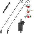 iBorn 45" Wall Mount Hanging Bracket,Heavy Duty Bird Feeder Pole for Hanging Bird Feeder, Planter, Suet Baskets, Wind Chimes, 180°Rotatable Arm,Solid Wire, Pack of 2 - size: 45"Hanging Bracket,Pack of 2