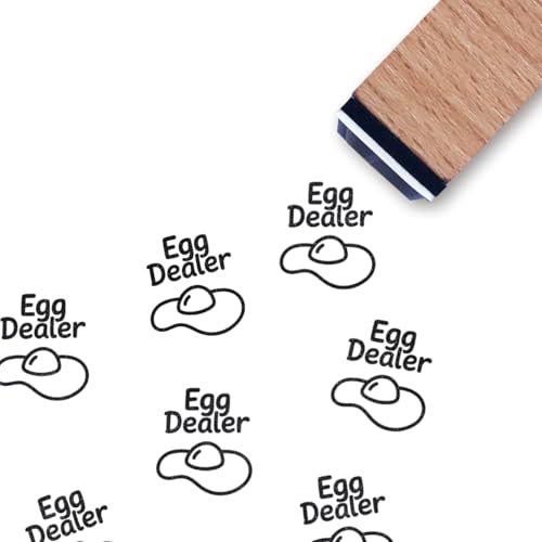 Egg Dealer Rubber Stamp, 3/5 Inch Small Mini Stamp for Scrapbooking Card Making Planner