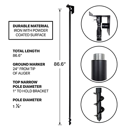 Universal Mounting Pole Kit Perfect for Birdhouse, Birdfeeder, Easy to Assemble and Install, Made of Heavy Duty Material, Free Bird Feeder Scoop