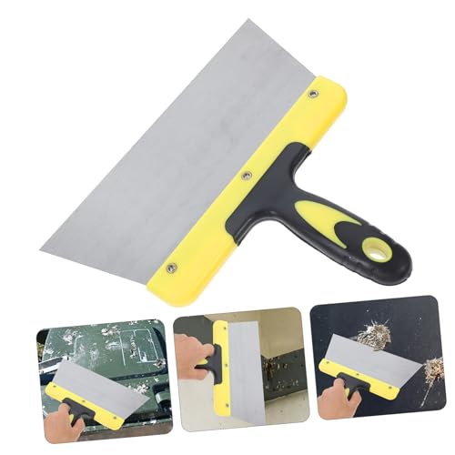 TOYANDONA Large Stainless Steel Bird Droppings Scraper Tool Durable Bird Poop Cleaner with Ergonomic Handle for Bird Cage Cleaning and Maintenance