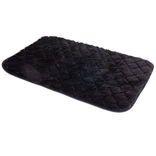 Petmate SNOOZZY BLACK 29X18 QUILTED MAT - color: Black, size: 30-50 lbs