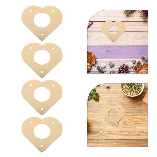 Veemoon Birdhouse Entrance Protector Guard Enhances Nesting Safety Heart Shaped Metal Blocks Squirrels for Bird Box and Bird House Suitable for Gardens and Parks