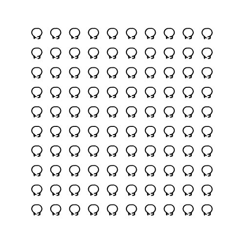 Omabeta 100PCS Reusable 8mm Pigeons Identification Leg Rings for Easy Dovecot Management and Marking, Lightweight Plastic Bands for Poultry Supplies (Black) - color: Black