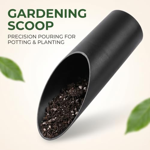 Bonsai Soil Scoops, Plastic Garden Soil Scoops, Black, Classic, Ergonomic Grip