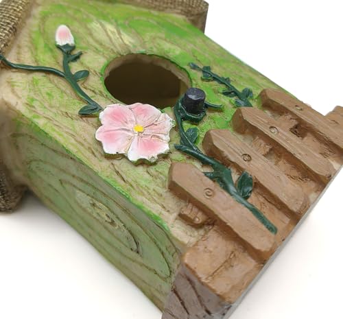 2 Pcs Hanging Bird Houses for Outside Bluebird Houses for Outside Swallows Wren Birdhouse Finch Nesting Box Patio Garden Deco