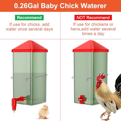 ZenxyHoC Baby Chick Waterer with Nipple Drinker 2 * 0.26 Gal (Green) | Versatile- and Horizontal Nipple Drinkers for Chick Flocks - color: Green, size: 2 x 0.26 Gal