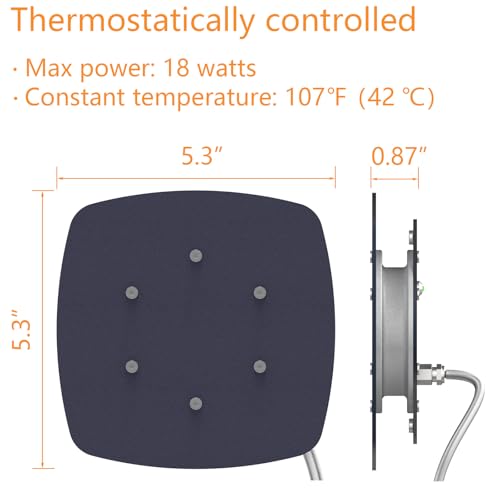 Bird Heater, Thermostatical Bird Warmer for Parakeets, IP67 Waterproof Bird Accessories and Supplies, 12V