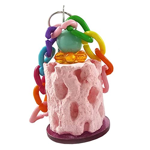 2Pcs Bird Calcium Teeth Grinding Chew Treats Bird Beak Grinding Stone Toy for Parrot Parakeet Cockatiel Chinchilla Rabbit Gerbil Mouse Hamster