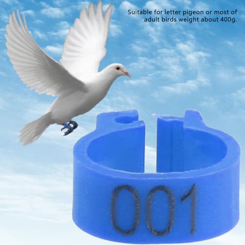 Chicken Identification Band, Plastic Poultry Rings, Poultry Identification Bands for Quail, Dove, Finch and Small Poultry(Dark Blue) - color: Dark Blue